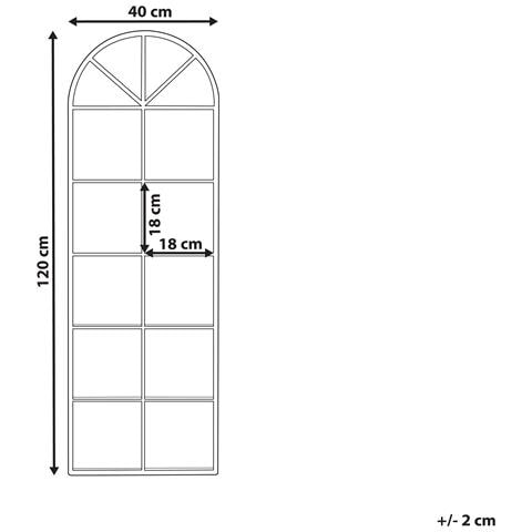 Specchio Brouage 40 Cm 120 Cm Metallo Nero - Foto 2