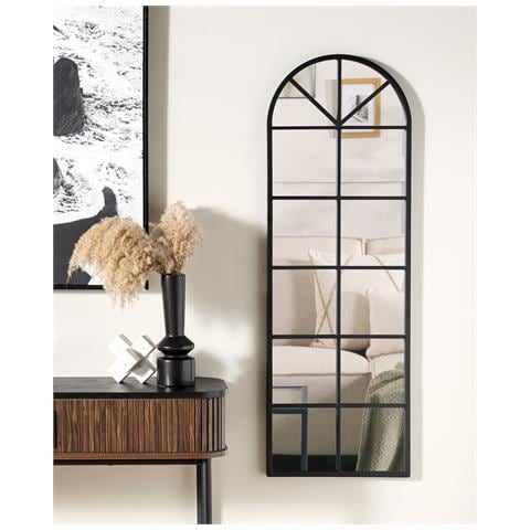 Specchio Brouage 40 Cm 120 Cm Metallo Nero - Foto 1