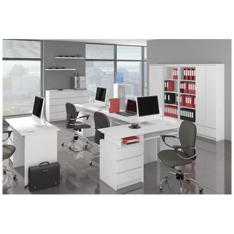 Cassettiera K120, 10 cassetti, 120x40x121 cm, Colore Bianco - Foto 8