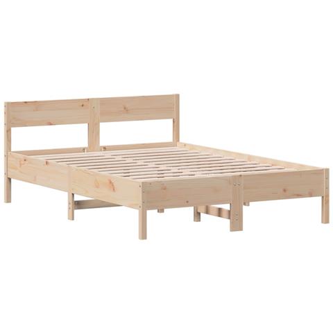 Giroletto Con Testiera 120x190 Cm In Legno Massello Di Pino - Foto 2