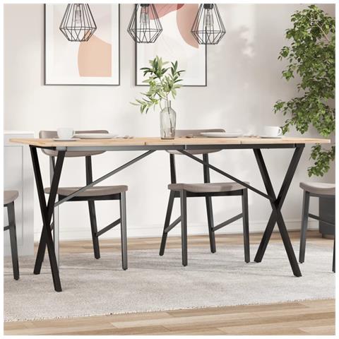 Telaio Gambe A X Per Tavolo Da Pranzo 140x60x73 Cm In Ghisa - Foto 1