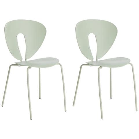 Sedia Da Pranzo Set Di 2 Verde Chiaro Tracy - Foto 2
