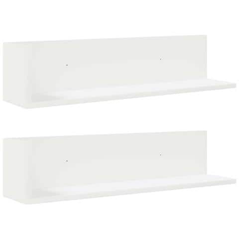 Mensole A Muro 2 Pz Bianche 75x16,5x16,5 Cm In Truciolato - Foto 2