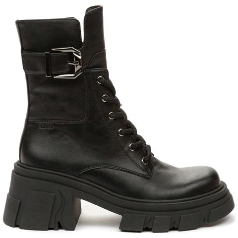 Black Casual Closed Booties Stivaletti Sintetico E Tessile Scarpe Donna Nero Eu 38, 848071/05-01 - Foto 2