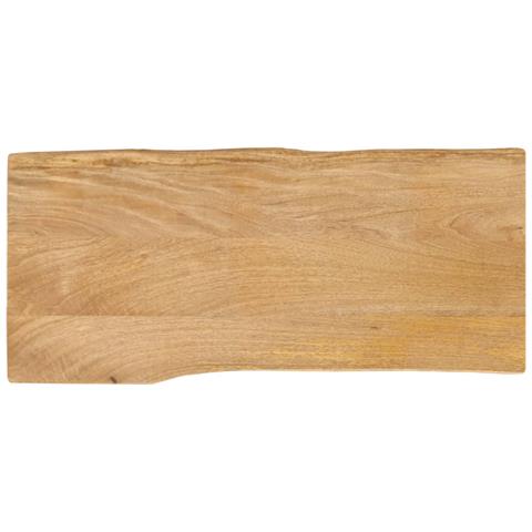 Piano Tavolo 90x40x2,5 Cm Bordi Vivi In Legno Massello Di Mango - Foto 1