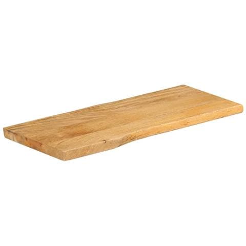 Piano Tavolo 90x40x2,5 Cm Bordi Vivi In Legno Massello Di Mango - Foto 2
