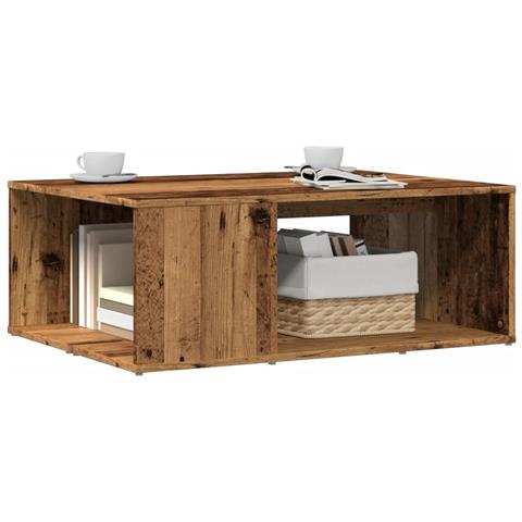 Tavolino Da Salotto Legno Antico 90x67x33 Cm In Truciolato - Foto 1