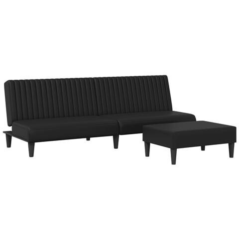 Lusso Casadino -  Set Di Divani 2 Pz Nero In Similpelle - Foto 1