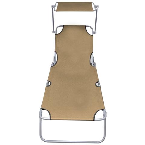 Lettino Prendisole Pieghevole Con Baldacchino In Acciaio Talpa - Foto 1