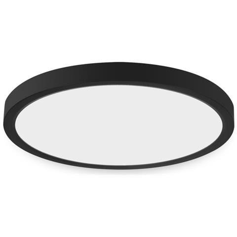 Plafoniera Led Da Soggiorno Ø22cm Plafoniera Nera 15w Lampada Da Corridoio Rotonda - Foto 1