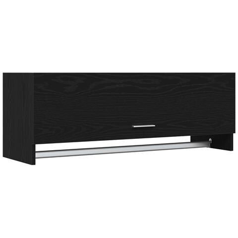 Armadio  Nero Rovere 100x32,5x35 cm in legno ingegnerizzato - Foto 1