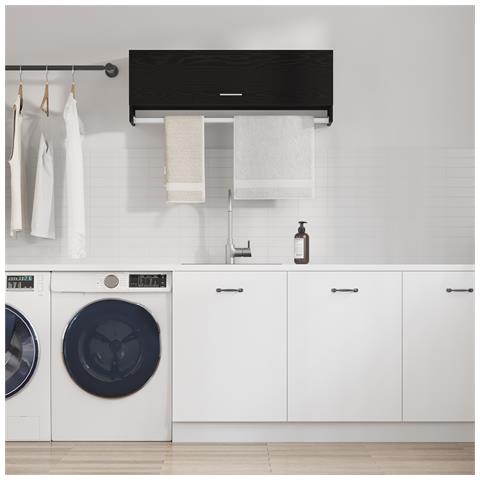 Armadio  Nero Rovere 100x32,5x35 cm in legno ingegnerizzato - Foto 2