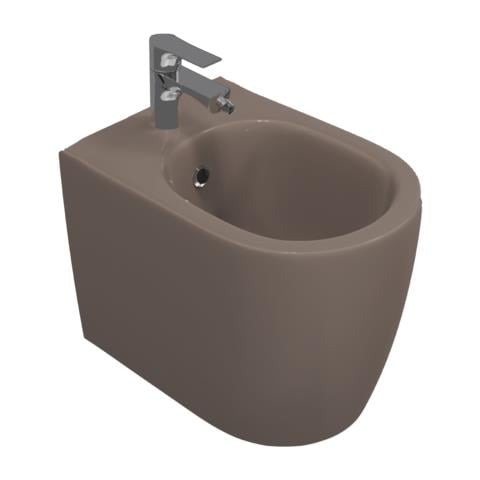 Sanitari Filomuro Opaco Infinity: Vaso, Bidet, Copriwater Soft-close - Tortora Opaco - Foto 4