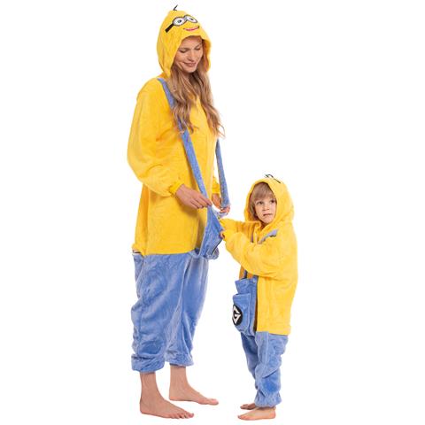 Pigiama Da Donna Tuta Kigurumi Onesie Costume Minion Giallo 165-175 L - Foto 7