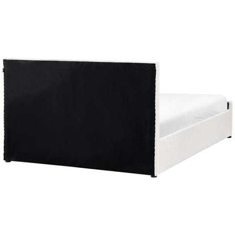Letto Contenitore Bouclé Rochefort 160 X 200 Cm Bianco Sporco - Foto 8