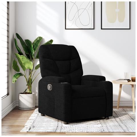 Poltrona reclinabile in tessuto nero - Foto 2