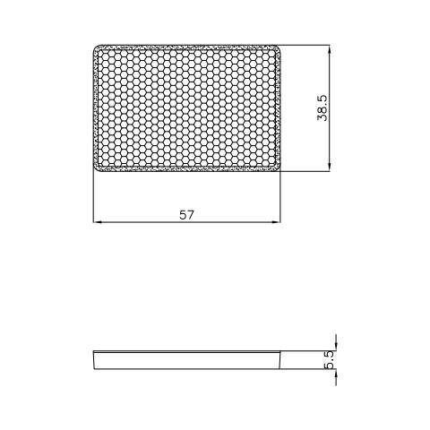 Catarifrangente Adesivo Arancione 57x39mm Confezione Da 10 Pezzi - Foto 2