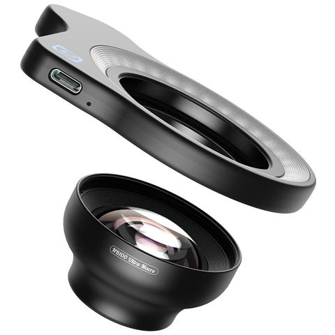 Kit Obiettivo Per Telefono Apexel Apl-zm100fl26 - Macro, Zoom E Torcia Per Fotografia Mobile Avanzata - Foto 2