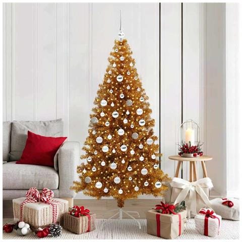 Albero di Natale con 300 LED con supporto Oro 180 cm PET - Foto 2