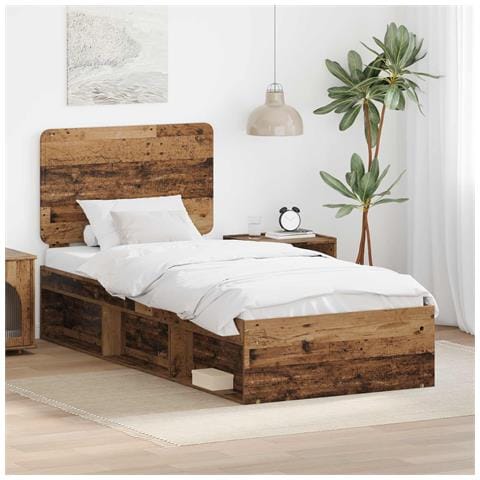 Struttura del letto Legno vecchio 75 x 190 cm Pino massello - Foto 2