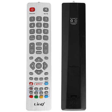 Telecomando Universale Per Televisori Sharp Con Tasti Completi E Portata 8 M, Bianco - Foto 2