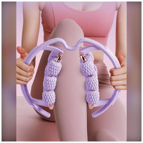 Morsetto Massaggiante Ad Anello A 18 Ruote: Rullo Muscolare A Sei Assi Per Scolpire Le Gambe E Rilassamento Muscolare Purple - Foto 5