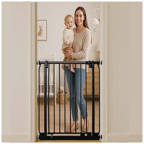 Safetots Cancelletto Di Sicurezza Elite Extra Alto, 107cm - 116cm, Nero Opaco, Extra Alto Con 100cm Di Altezza - Foto 2