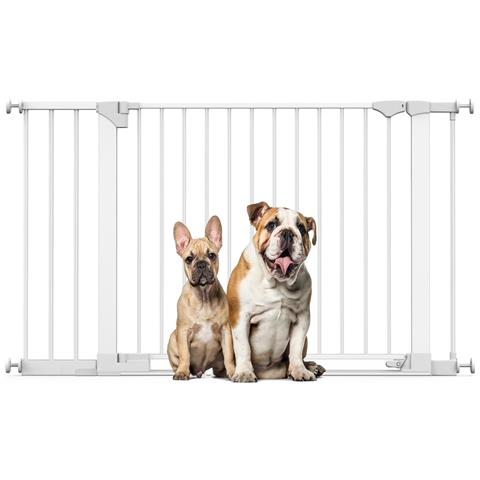 Bettacare Cancelletto Per Cani Safestep, Bianco, 131cm - 138cm, Passaggio Extra Basso, Apertura Extra Larga Di 81cm - Foto 1