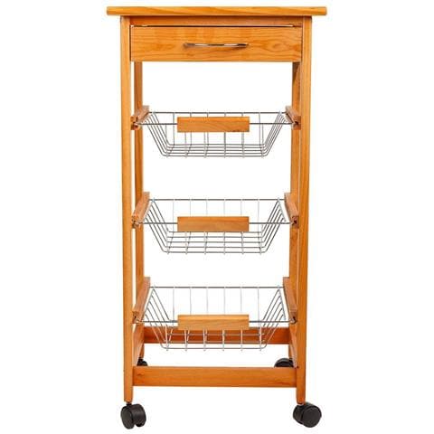 Carrello Da Cucina In Legno Marrone 37x37x76h - Foto 2
