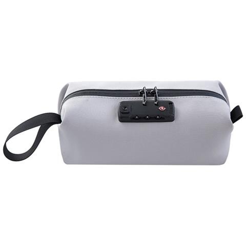 Borsa Cosmetica Con Serratura A Combinazione - Custodia Sicura Da Viaggio Per Articoli Da Toeletta E Oggetti Di Valore Gray - Foto 1