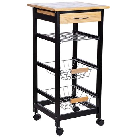 Carrello Cucina In Legno 37x37x79h Cm - Foto 1