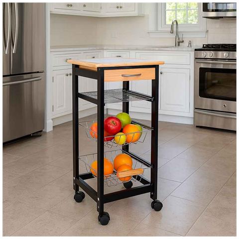 Carrello Cucina In Legno 37x37x79h Cm - Foto 2