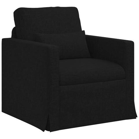 Divano Nero 78 x 78 x 80 cm Tessuto - Foto 1