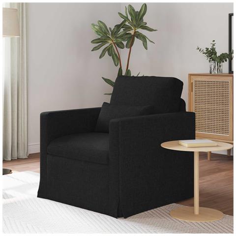 Divano Nero 78 x 78 x 80 cm Tessuto - Foto 2