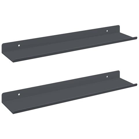 Scaffale da parete 2 pcs Antracite 40 x 9 x 2,5 cm - Foto 1