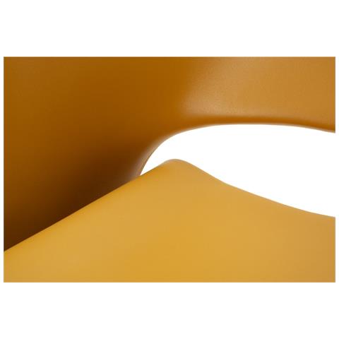 Poltrona Sand In Plastica Senape Con Texture Sabbiata - Foto 8