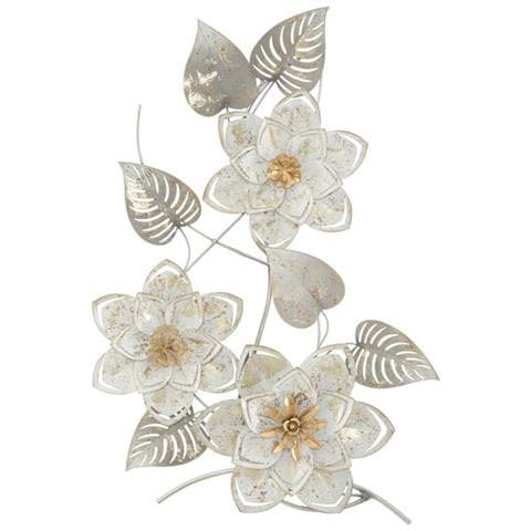 Decorazione In Metallo 3d Fiori 34-multicolore-metallo-39x5,5x67,5 Cm - Foto 1