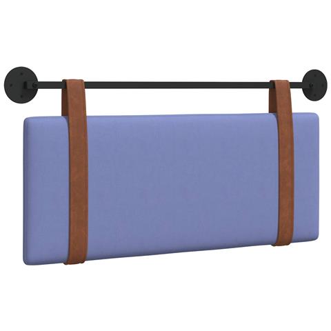 Testata appesa Tinta unita Blu jeans 110 x 55 x 5 cm PU Antico - Foto 1