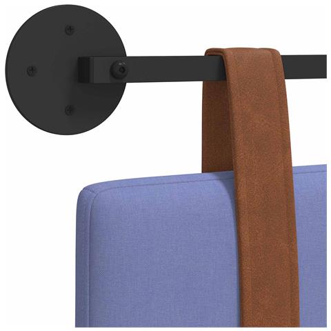 Testata appesa Tinta unita Blu jeans 110 x 55 x 5 cm PU Antico - Foto 9