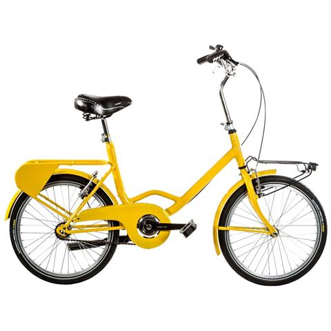 Bici Linea Cantiere Misura 20 Bicicletta Senza Cambio 1v Con Gomme Antiforo Cnt20 Completa Di Accessori Con Luci A Led - 43 Giallo - Foto 1