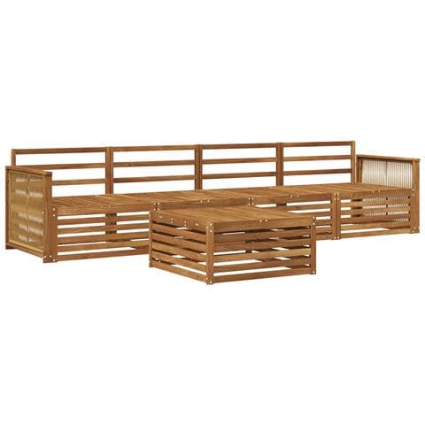 Set di divani da esterno 5 pcs Naturale - Foto 1