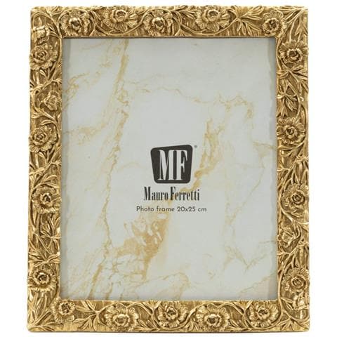 Cornice Portafoto Poppy Oro Con Decoro A Papaveri 20x25 Cm - Foto 2