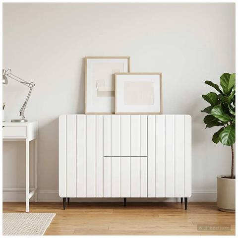 Credenza Bianco 89 x 34,5 x 62 cm Legno ingegnerizzato - Foto 2
