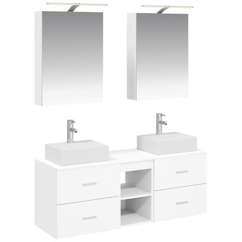 Set di mobili per il bagno 5 pcs Bianco - Foto 1