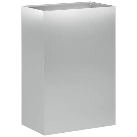 Vaso da giardino Argento 40 x 30 x 75 cm Acciaio zincato - Foto 1