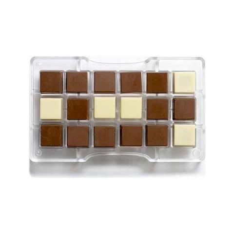 Stampo cioccolatino quadro 25x25mm-275x175x22mm - Foto 1