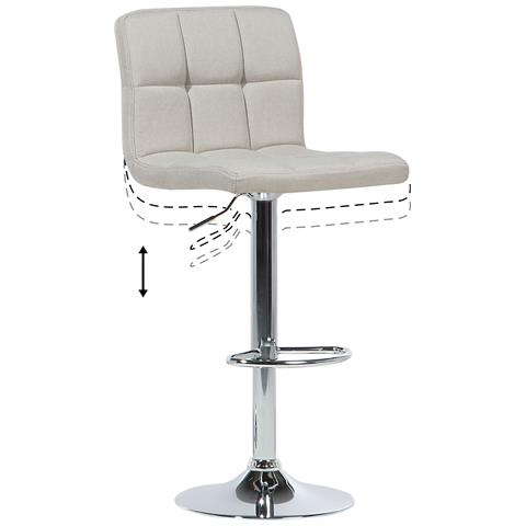 Set Di 2 Sgabelli Da Bar In Tessuto Beige Marion - Foto 27