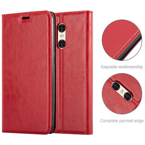 Custodia Compatibile Con Xiaomi Redmi Pro In Rosso Mela - Coperchio Protettiva Con Chiusura Magnetica, Funzione Stand E Tasca Per Le Carte - Foto 9