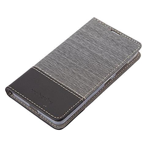 Custodia Compatibile Con Nokia Lumia 540 In Grigio Nero - Coperchio Protettiva Con Chiusura Magnetica, Funzione Stand E Tasca Per Le Carte - Foto 2