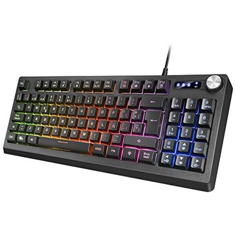 Mkrevoes, Tastiera Gaming Tkl + Pad Numerico, Rgb Control, Layout Es - Foto 3